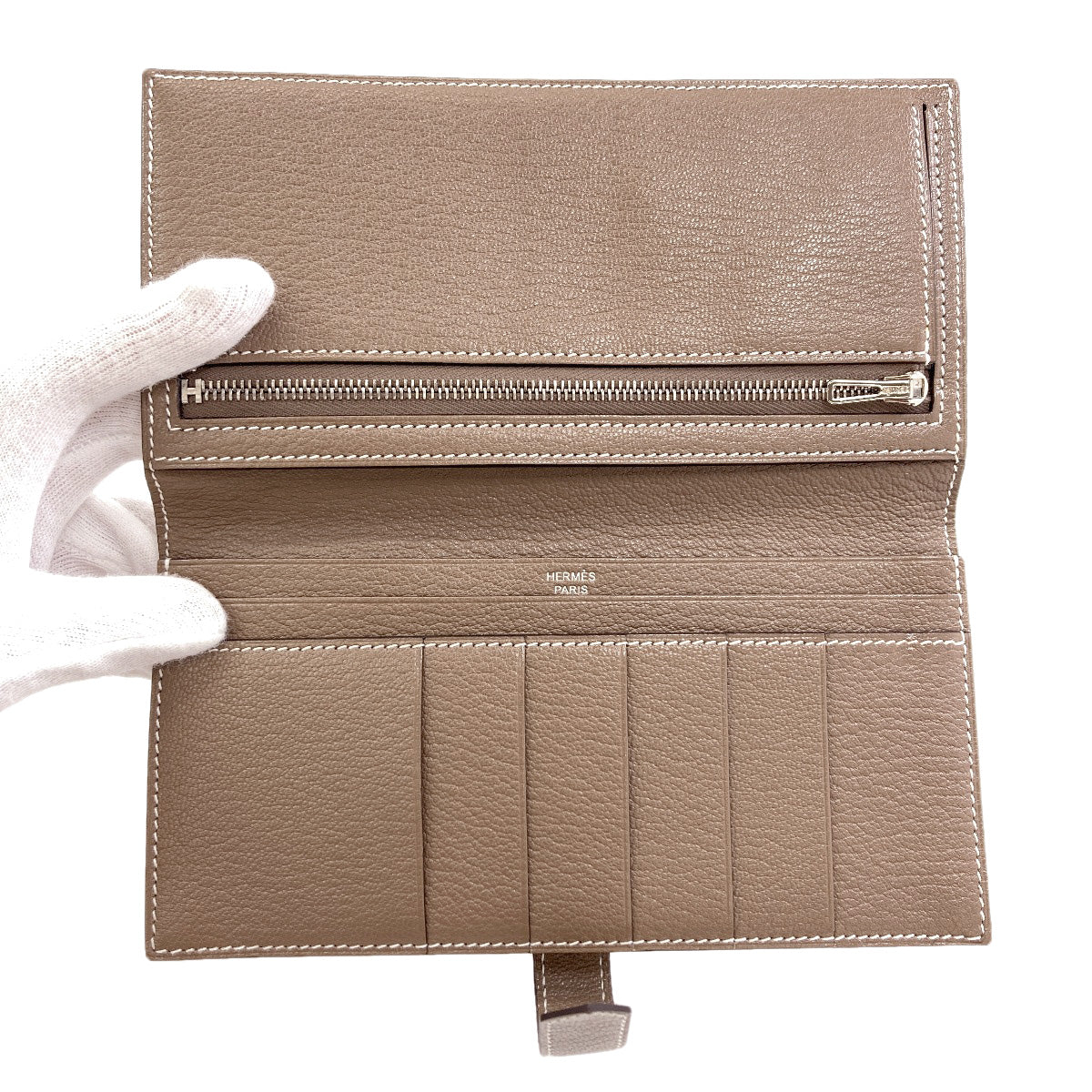 エルメス ベアンスフレ エトープ シルバー金具 長財布（小銭入れあり） 中古 商品画像5