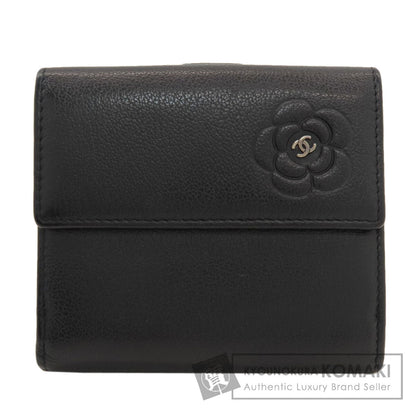 シャネル カメリア シルバー金具 二つ折り財布（小銭入れあり） 中古 商品画像1