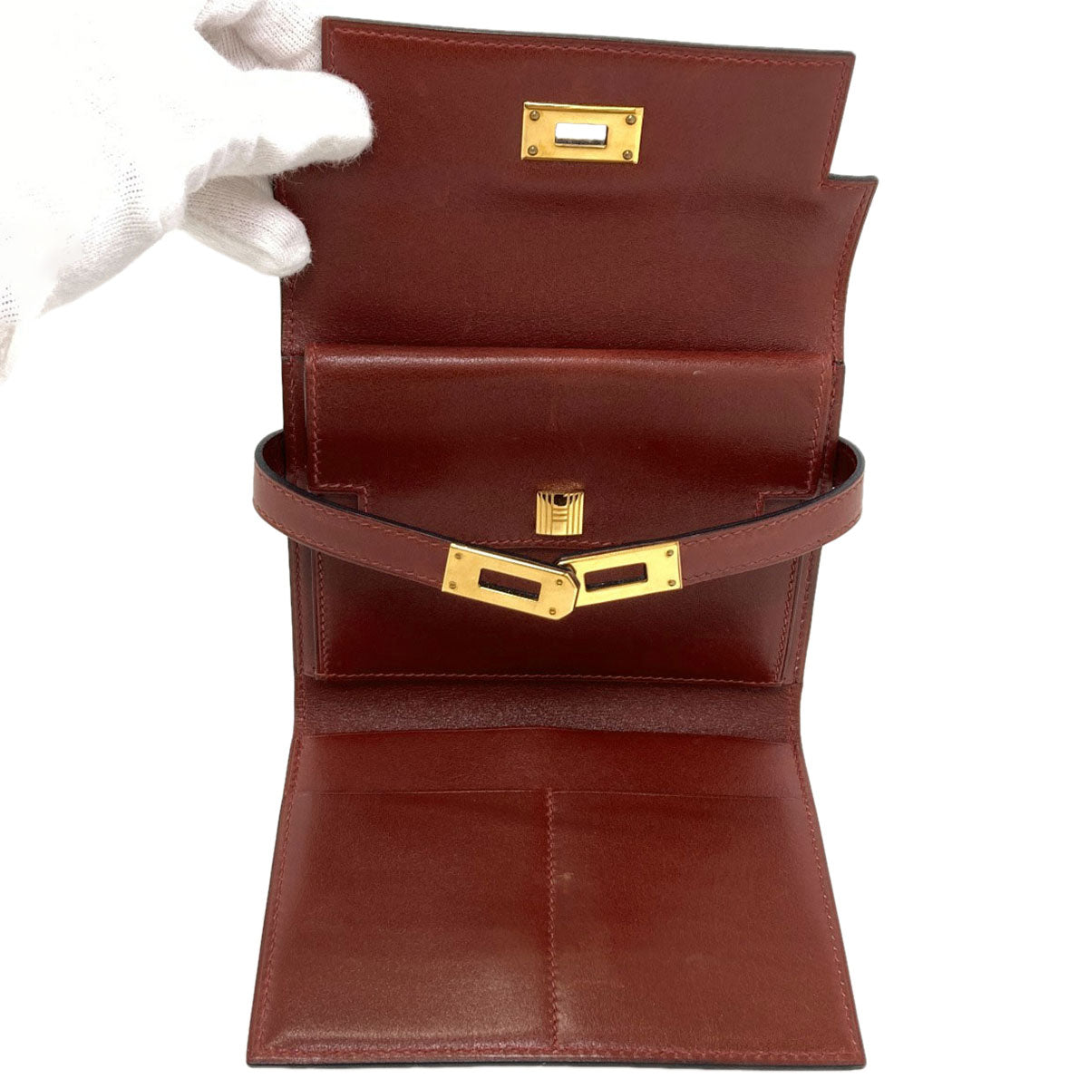 エルメス ケリーコンパクト ゴールド金具 二つ折り財布（小銭入れあり） 中古 商品画像6