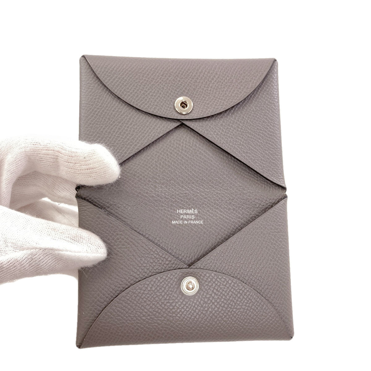 エルメス カルヴィ シルバー金具 カードケース 中古 商品画像5