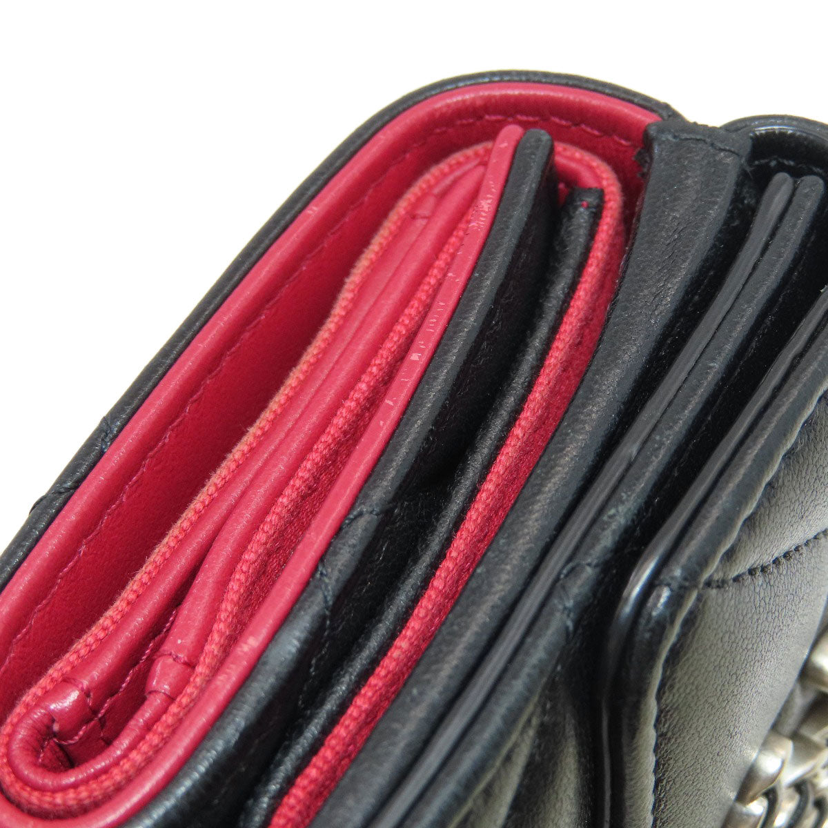 シャネル シャネル19 スモール フラップ マトラッセ シルバー金具 三つ折り財布（小銭入れあり） 中古 商品画像18