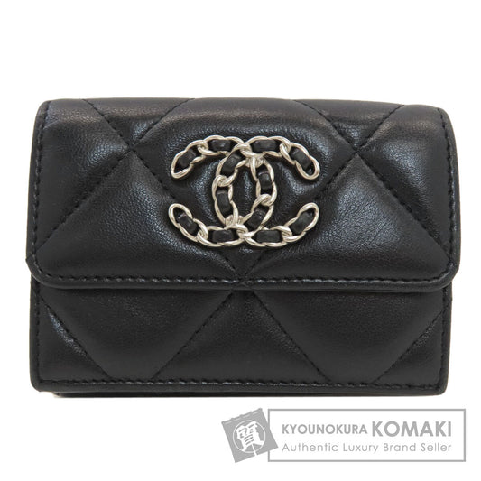 シャネル シャネル19 スモール フラップ マトラッセ シルバー金具 三つ折り財布（小銭入れあり） 中古 商品画像1