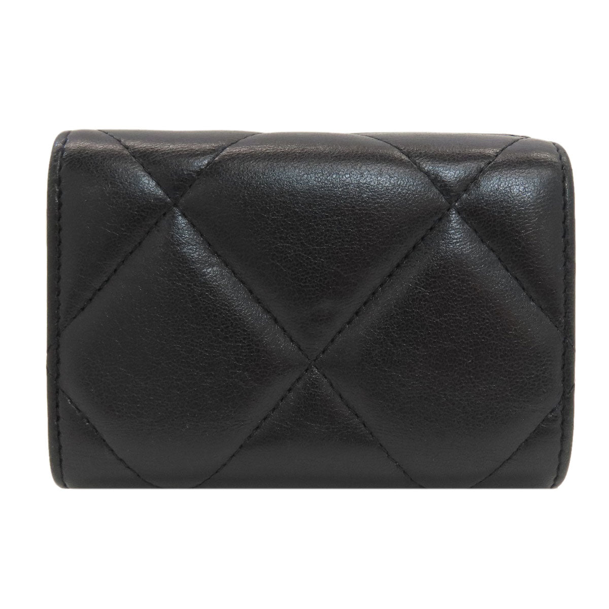 シャネル シャネル19 スモール フラップ マトラッセ シルバー金具 三つ折り財布（小銭入れあり） 中古 商品画像3