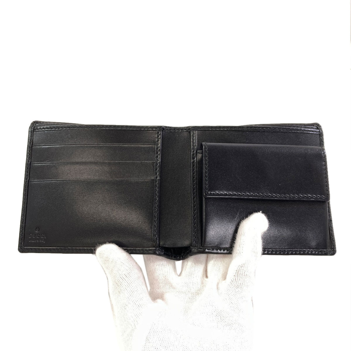 グッチ 224117 GGスプリーム 二つ折り財布（小銭入れあり） 中古 商品画像5