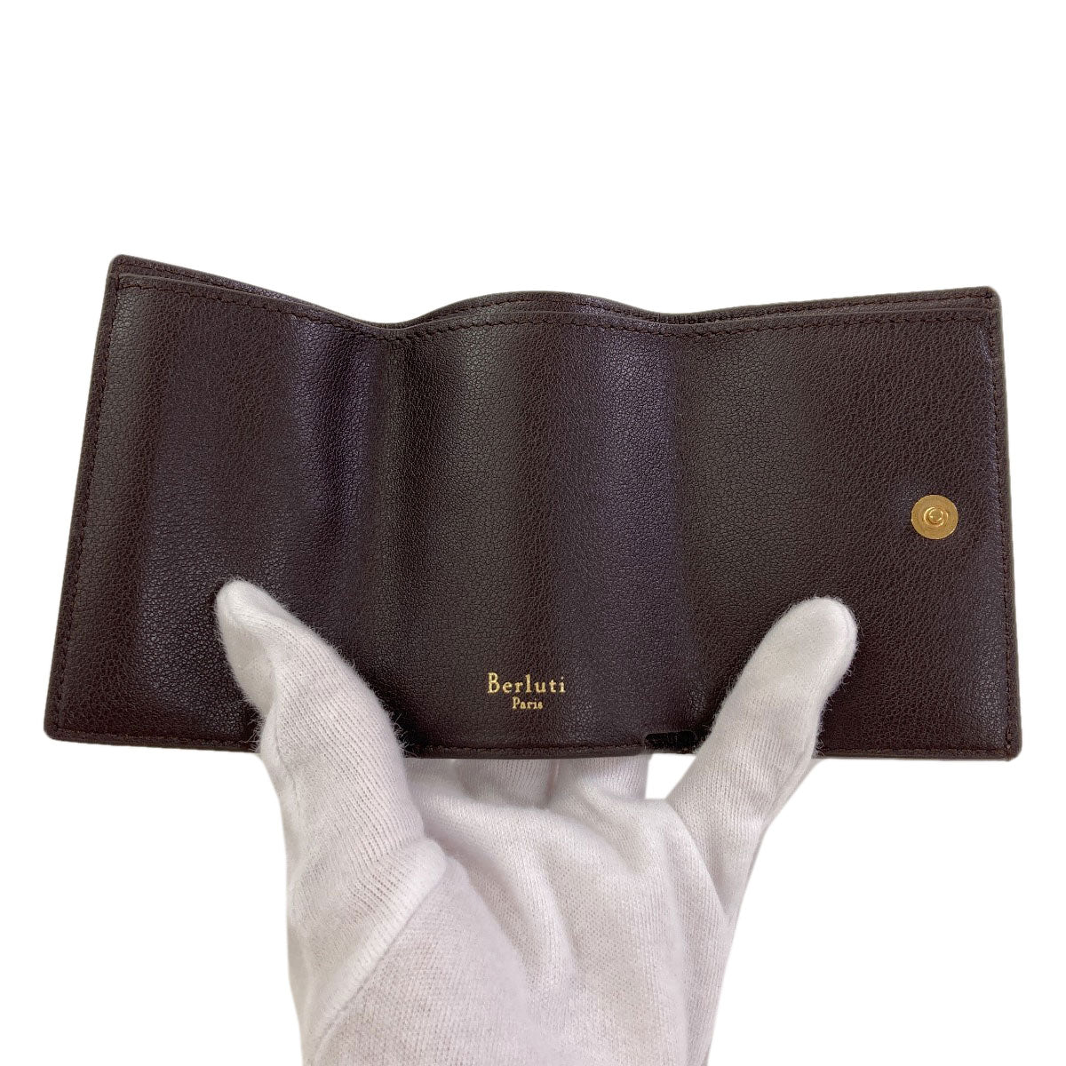 ベルルッティ アカジュー トワル・マルブフ 三つ折り財布（小銭入れあり） 中古 商品画像5
