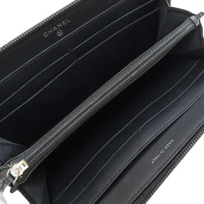 シャネル ラウンドファスナー ココマーク シルバー金具 長財布（小銭入れあり） 中古 商品画像5