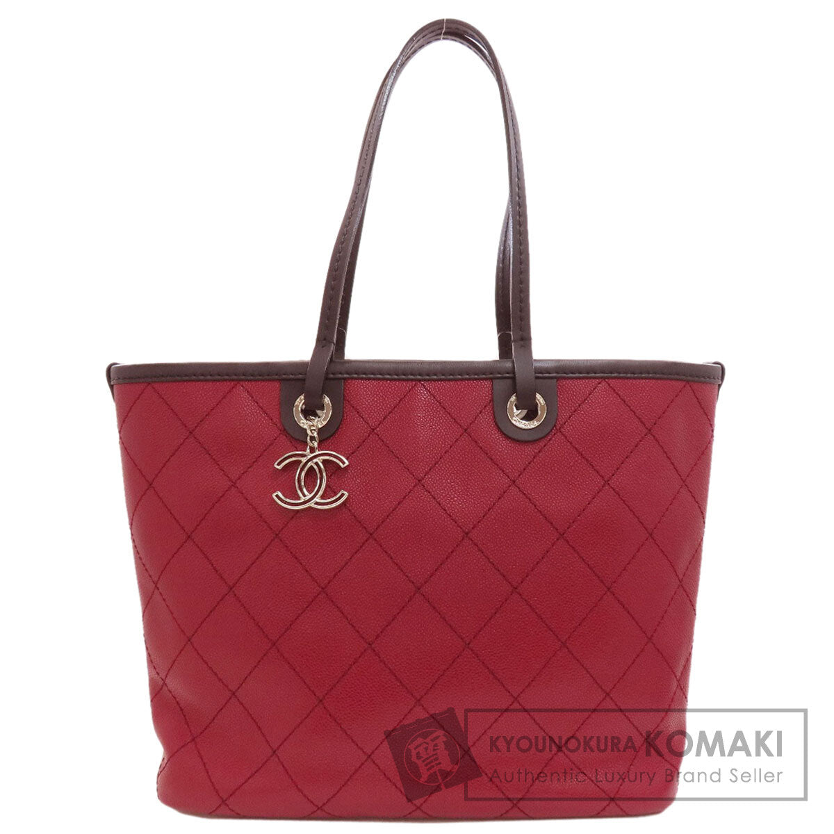 シャネル オンザロード ワイルドステッチ シルバー金具 トートバッグ 中古 商品画像1