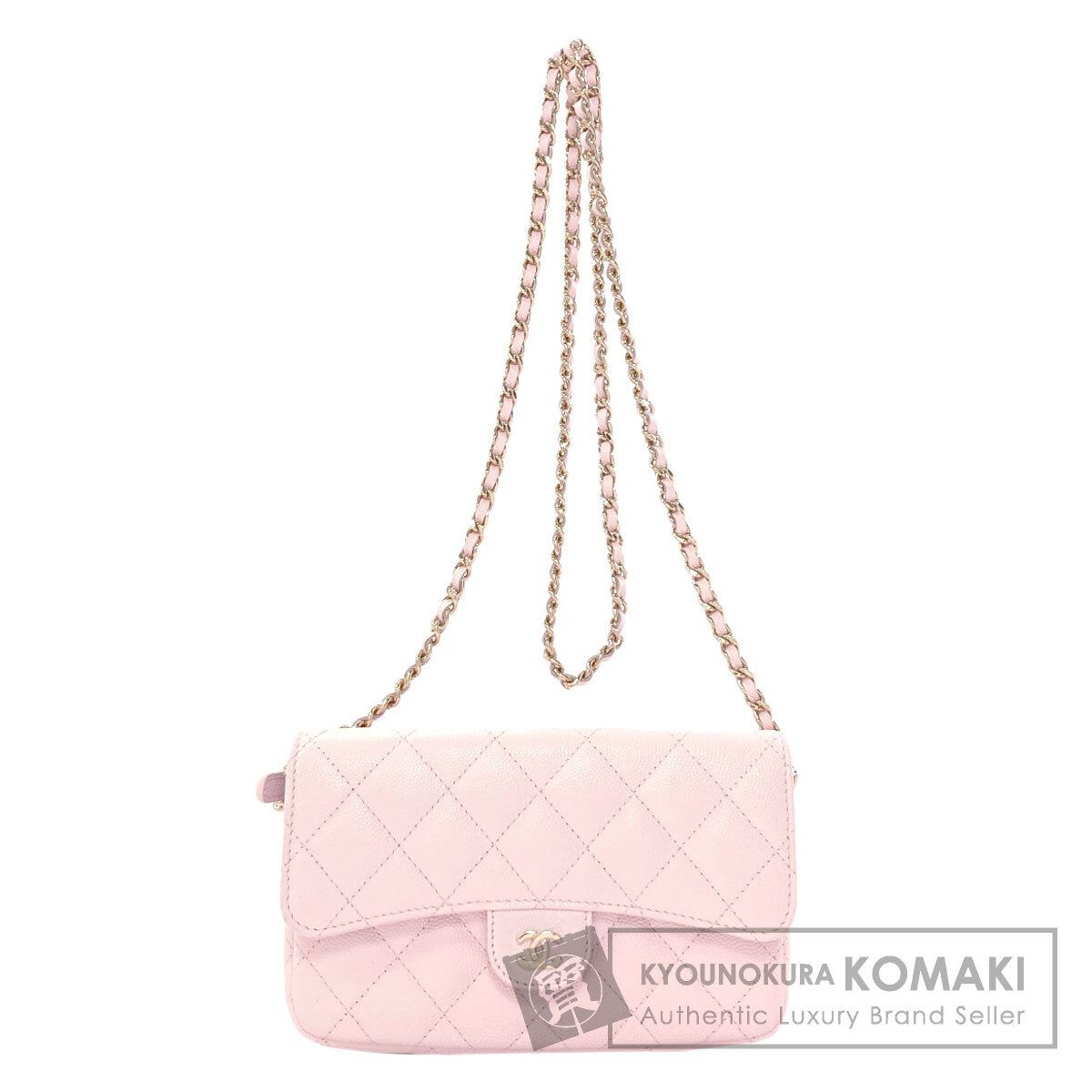 シャネル AP2096 フラップ フォンケース ゴールド金具 ショルダーバッグ 中古 商品画像1