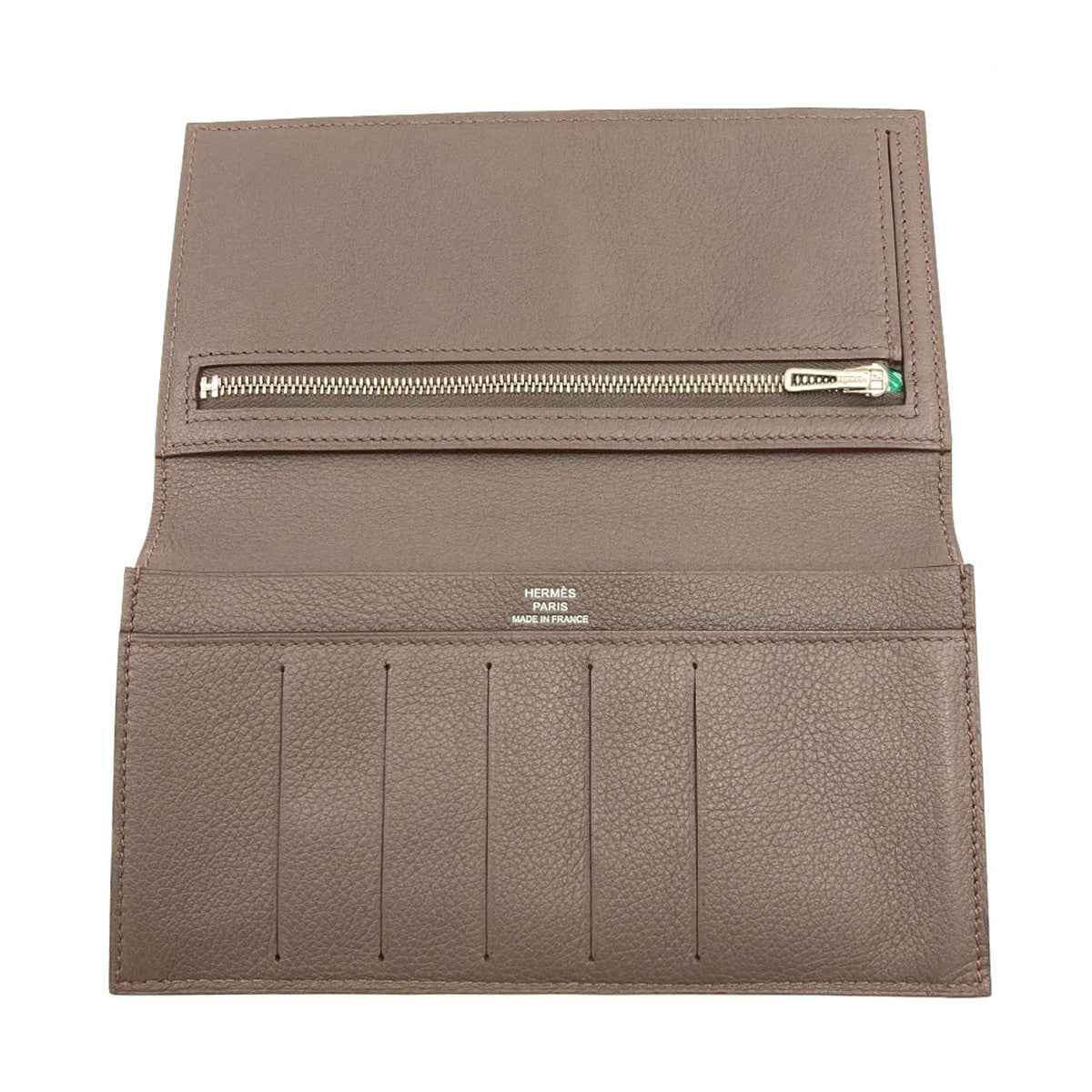エルメス シチズンツイルロング エタン シルバー金具 長財布（小銭入れあり） 中古 商品画像5