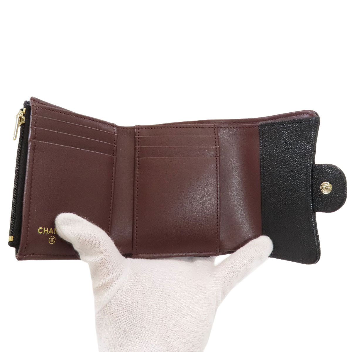 シャネル マトラッセ シルバー金具 二つ折り財布（小銭入れあり） 中古 商品画像5