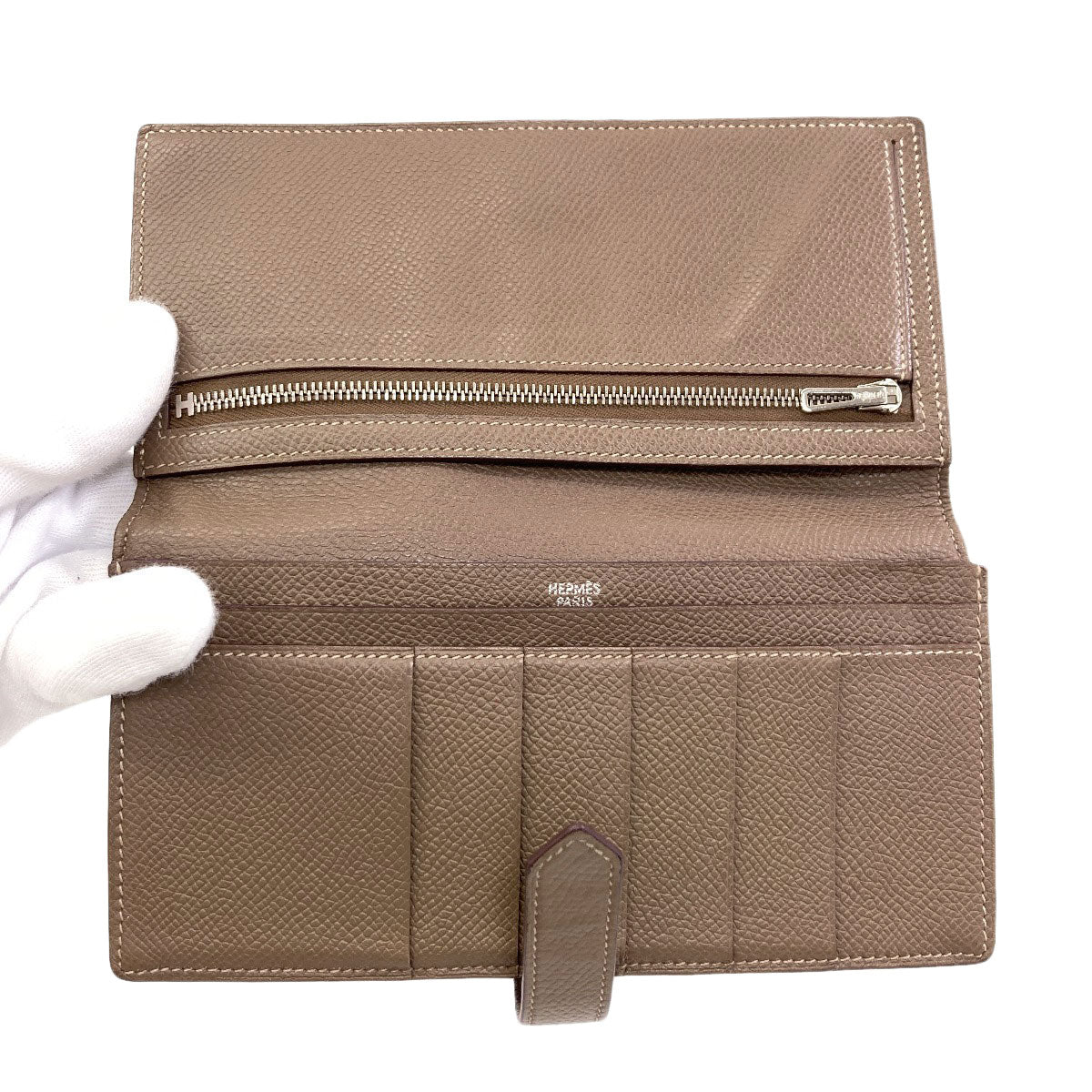 エルメス ベアンスフレ シルバー金具 長財布（小銭入れあり） 中古 商品画像5