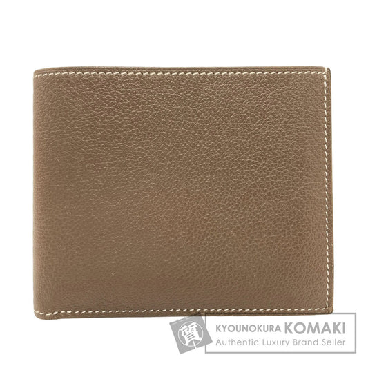 エルメス シチズン ツイル コンパクト シルクイン エトープ 二つ折り財布（小銭入れなし） 中古 商品画像1