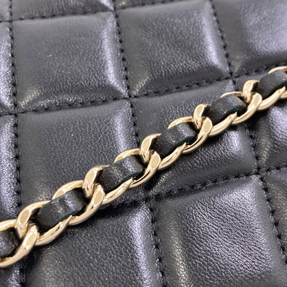 シャネル チェーンポーチ アイコン マトラッセ ゴールド金具 ショルダーバッグ 中古 商品画像13