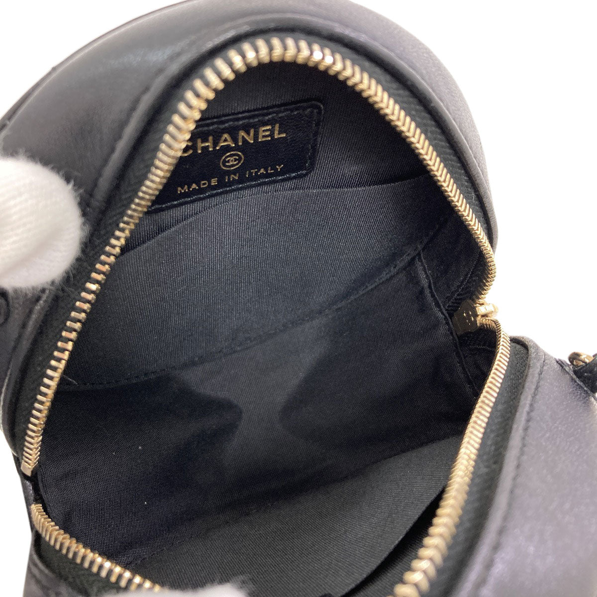 シャネル チェーンポーチ アイコン マトラッセ ゴールド金具 ショルダーバッグ 中古 商品画像6