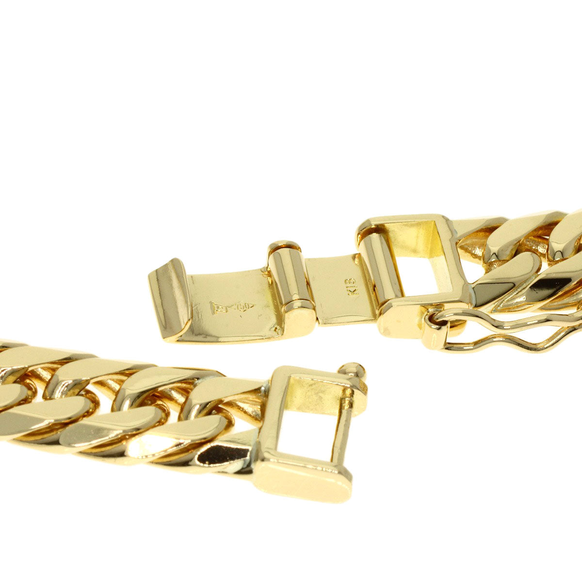 SELECT JEWELRY セレクトジュエリー 喜平 キヘイ W6面 ネックレス K18YG メンズ 中古