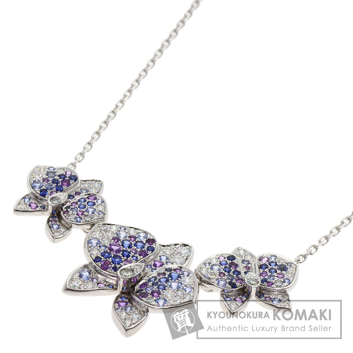 カルティエ カレス ドルキデ パル ダイヤモンド サファイア アメジスト ネックレス 中古 商品画像1