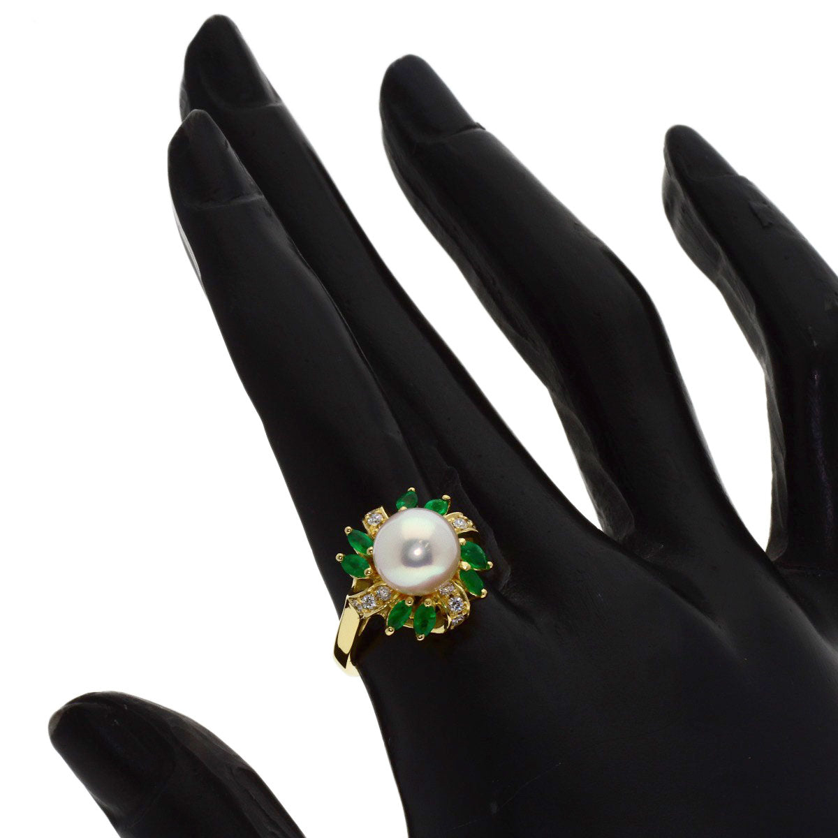 アクアスキュータム パール 真珠 エメラルド ダイヤモンド リング・指輪 中古 商品画像7