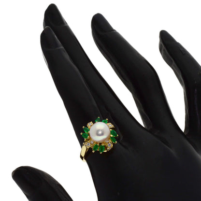 アクアスキュータム パール 真珠 エメラルド ダイヤモンド リング・指輪 中古 商品画像7