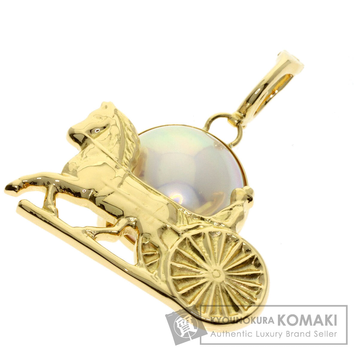 セリーヌ 馬車 パール 真珠 ペンダントトップ 中古 商品画像1