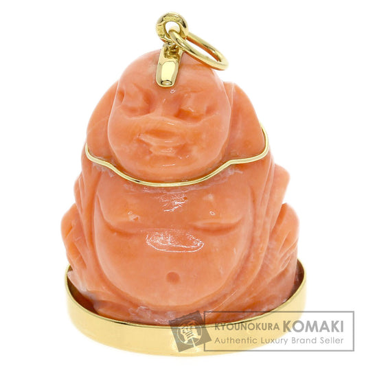 カルティエ 福神 サンゴ 珊瑚 ペンダントトップ 中古 商品画像1