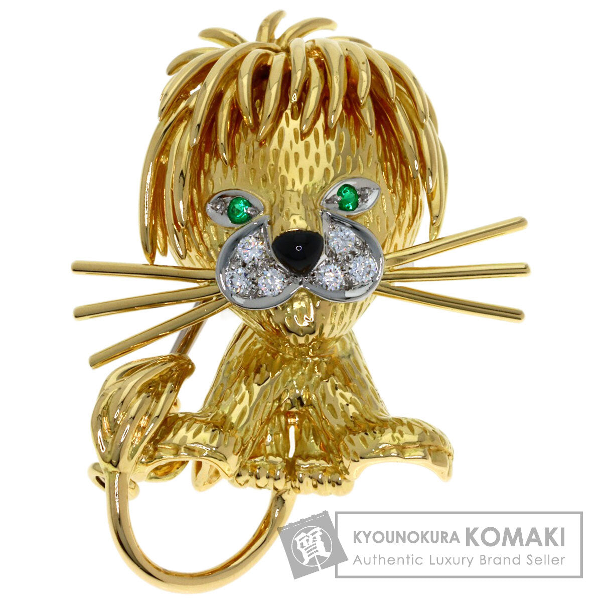 ヴァンクリーフ＆アーペル ラッキーアニマルズ ライオンモチーフ ブローチ 中古 商品画像1