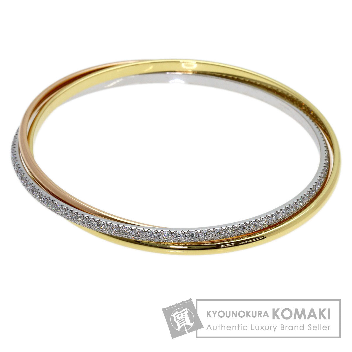 カルティエ トリニティ パヴェ ダイヤモンド #16 ブレスレット 中古 商品画像1