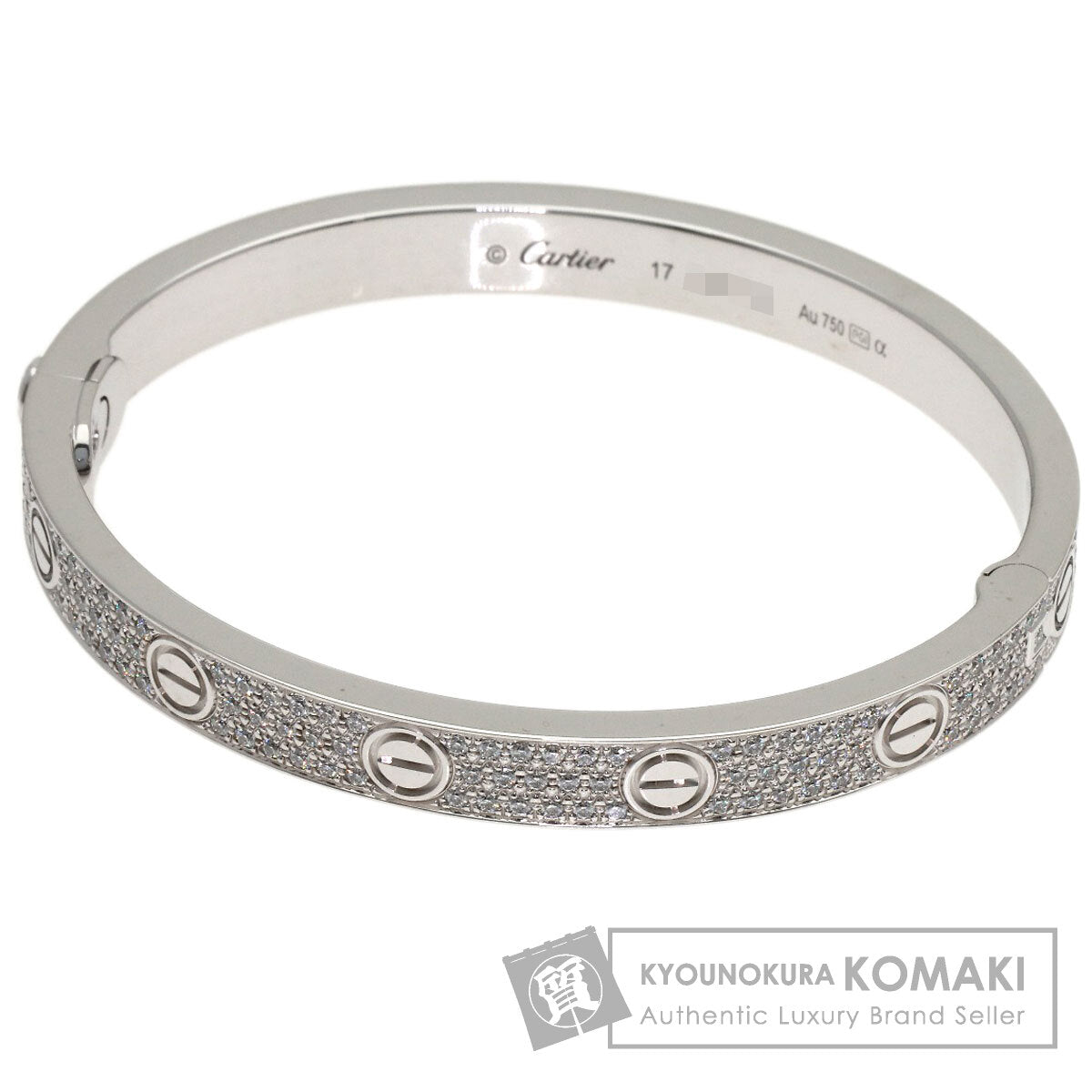 カルティエ ラブブレス フルパヴェ ダイヤモンド #17 ブレスレット 中古 商品画像1