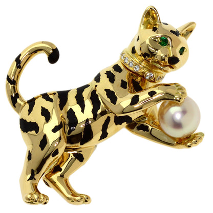 カルティエ キャット パール 真珠 ダイヤモンド ブローチ 中古 商品画像2