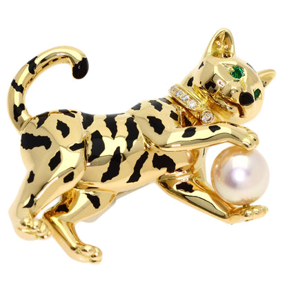 カルティエ キャット パール 真珠 ダイヤモンド ブローチ 中古 商品画像4