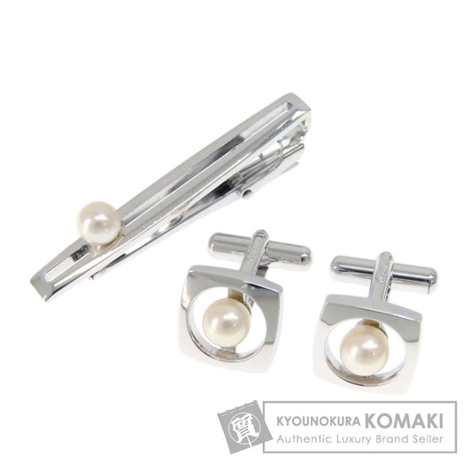 SELECT JEWELRY セレクトジュエリー アコヤパール 真珠 タイピン 2点セット カフス パール メンズ 中古