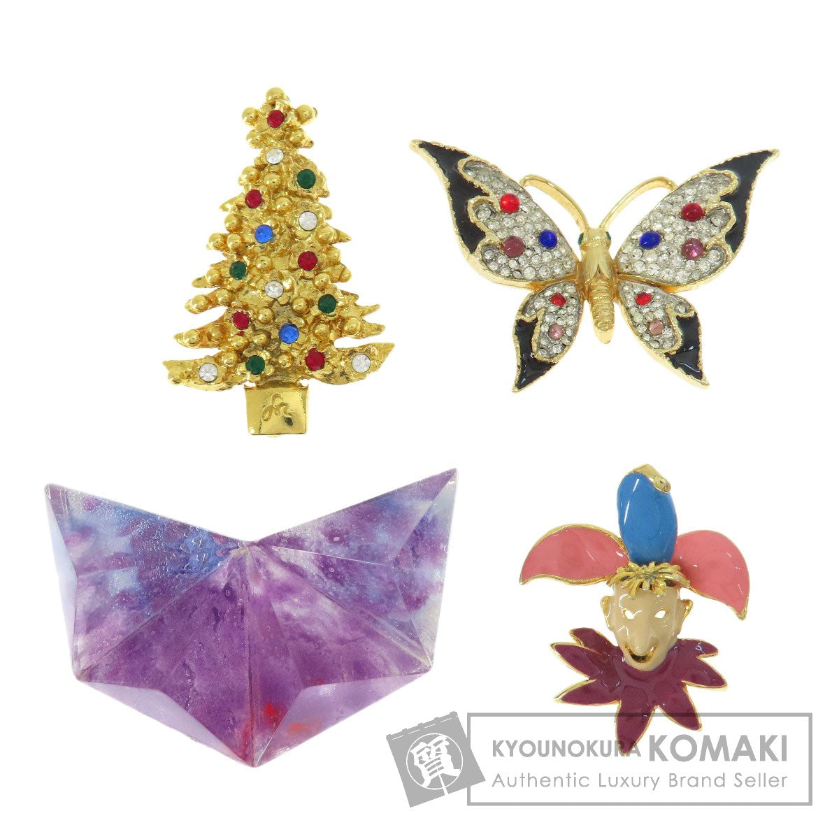 SELECT JEWELRY セレクトジュエリー ブローチ ピンブローチ 4点セット ブローチ 金属製 レディース 中古