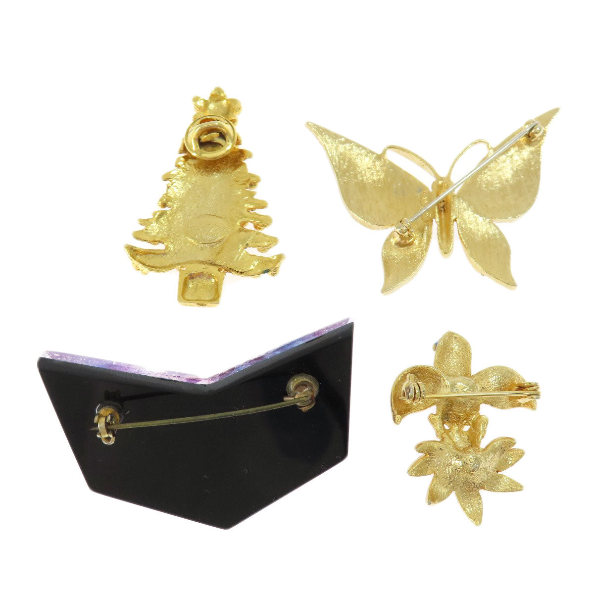 SELECT JEWELRY セレクトジュエリー ブローチ ピンブローチ 4点セット ブローチ 金属製 レディース 中古
