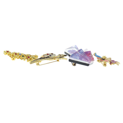 SELECT JEWELRY セレクトジュエリー ブローチ ピンブローチ 4点セット ブローチ 金属製 レディース 中古