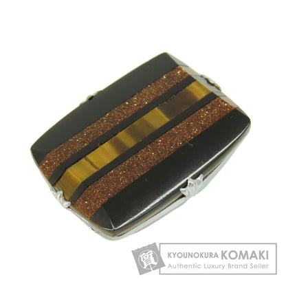 SELECT JEWELRY セレクトジュエリー タイガーアイ 虎目石 茶金石 帯留め 金属製 レディース 中古