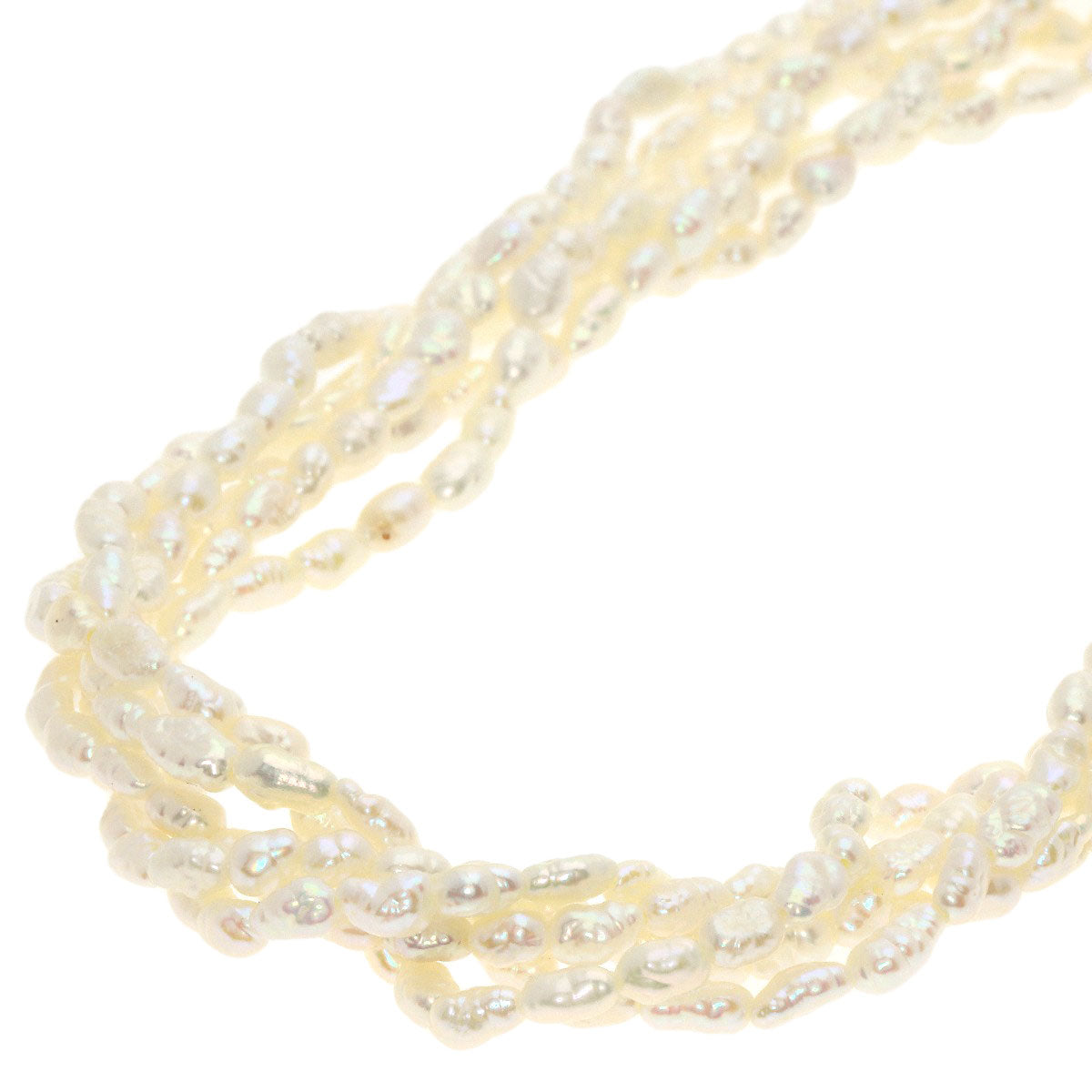 SELECT JEWELRY セレクトジュエリー 淡水パール 真珠 5連 ネックレス SV レディース 中古