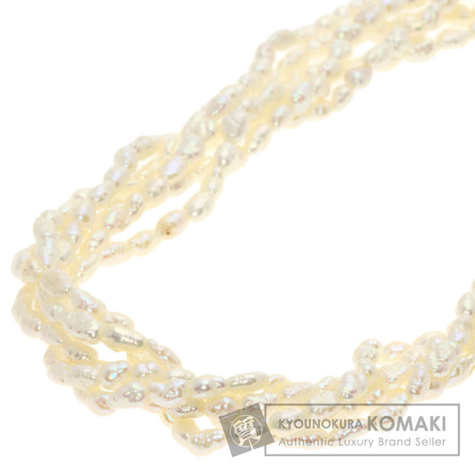 SELECT JEWELRY セレクトジュエリー 淡水パール 真珠 5連 ネックレス SV レディース 中古