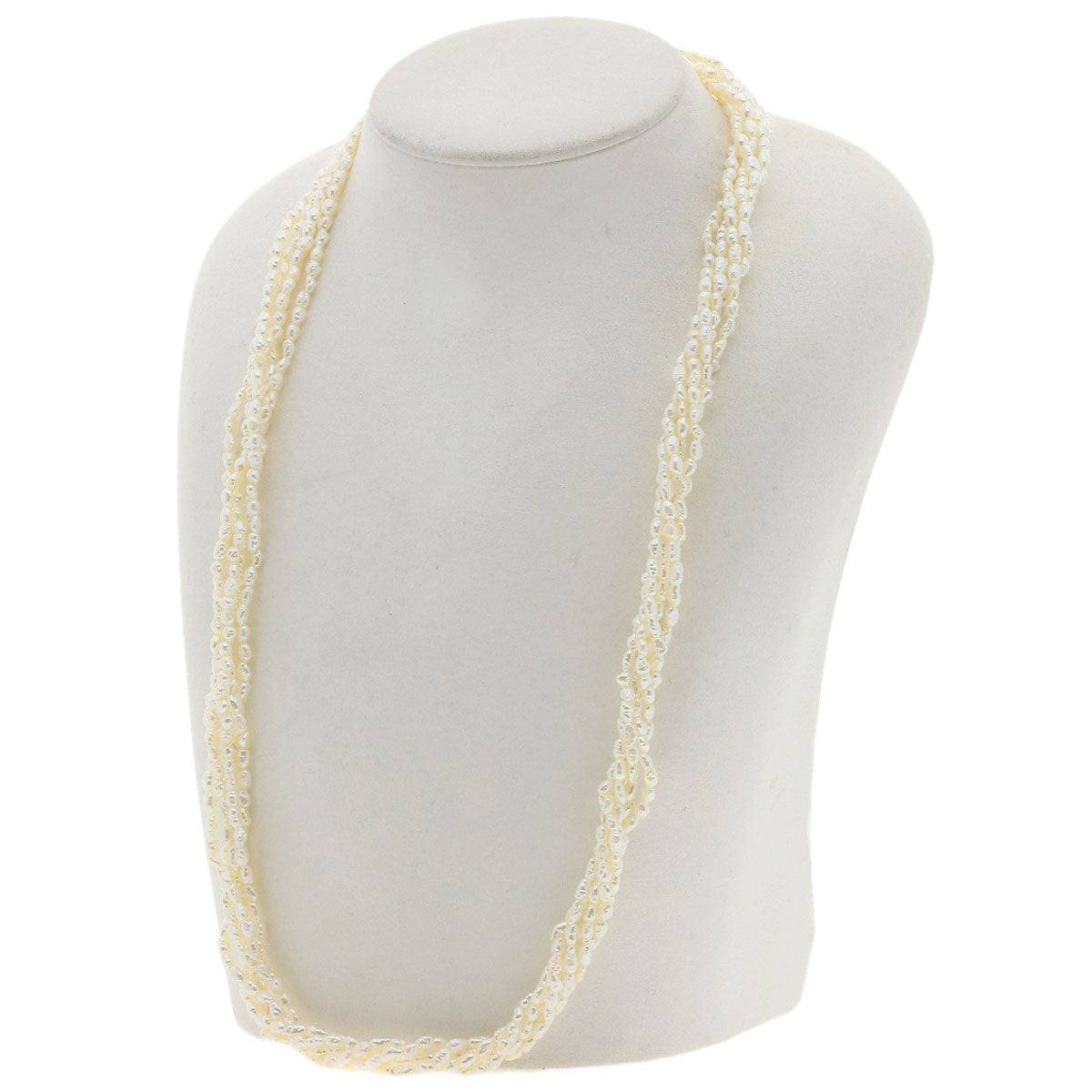 SELECT JEWELRY セレクトジュエリー 淡水パール 真珠 5連 ネックレス SV レディース 中古