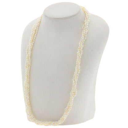 SELECT JEWELRY セレクトジュエリー 淡水パール 真珠 5連 ネックレス SV レディース 中古