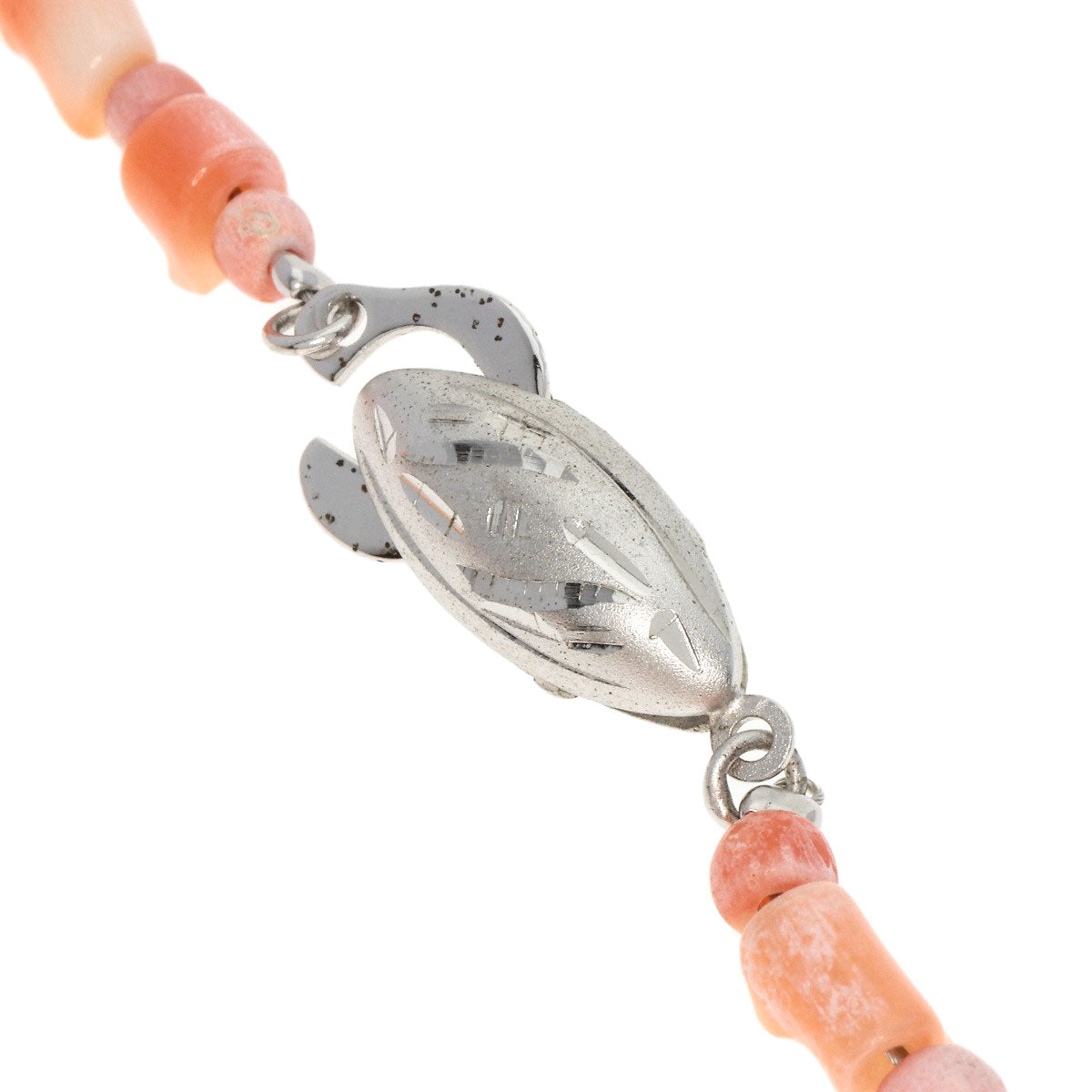 SELECT JEWELRY セレクトジュエリー 珊瑚 サンゴ ネックレス SV レディース 中古