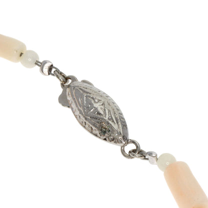 SELECT JEWELRY セレクトジュエリー 珊瑚 サンゴ ネックレス SV レディース 中古
