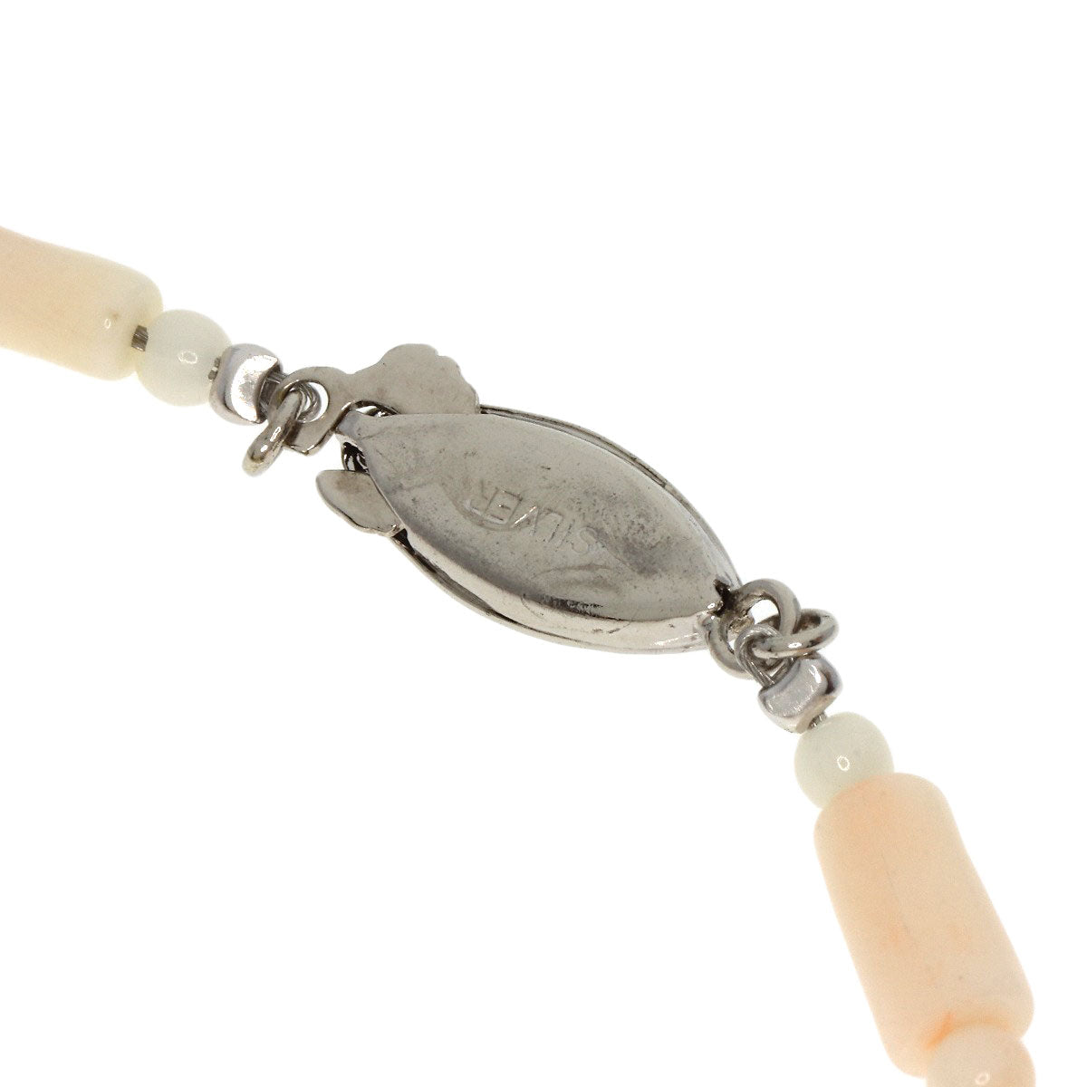 SELECT JEWELRY セレクトジュエリー 珊瑚 サンゴ ネックレス SV レディース 中古