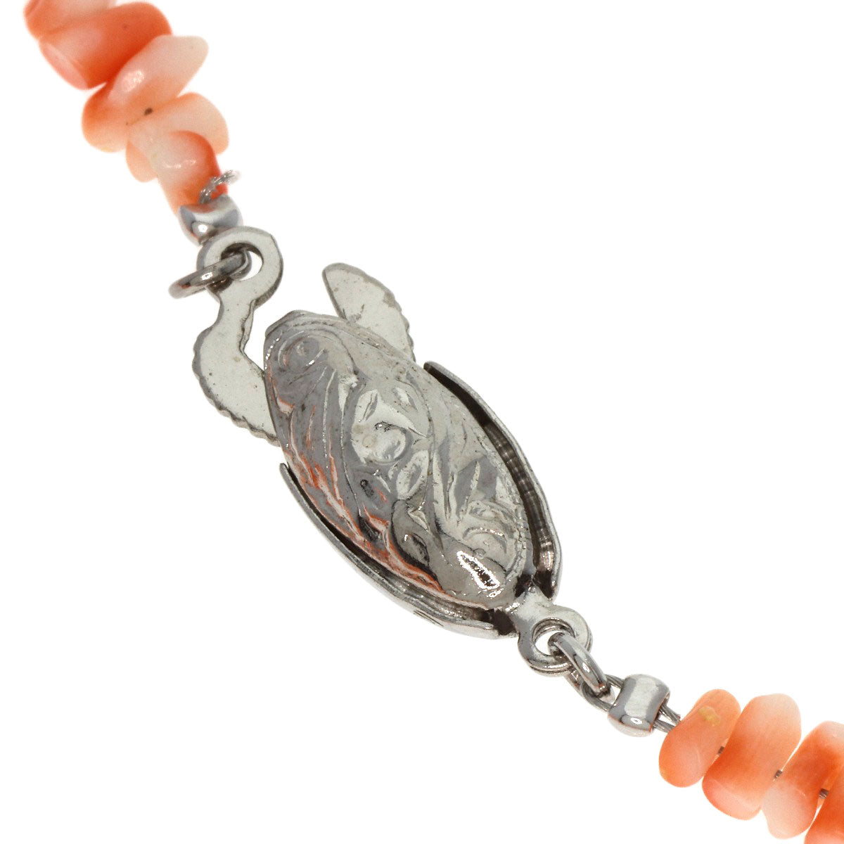 SELECT JEWELRY セレクトジュエリー 珊瑚 サンゴ ネックレス SV レディース 中古