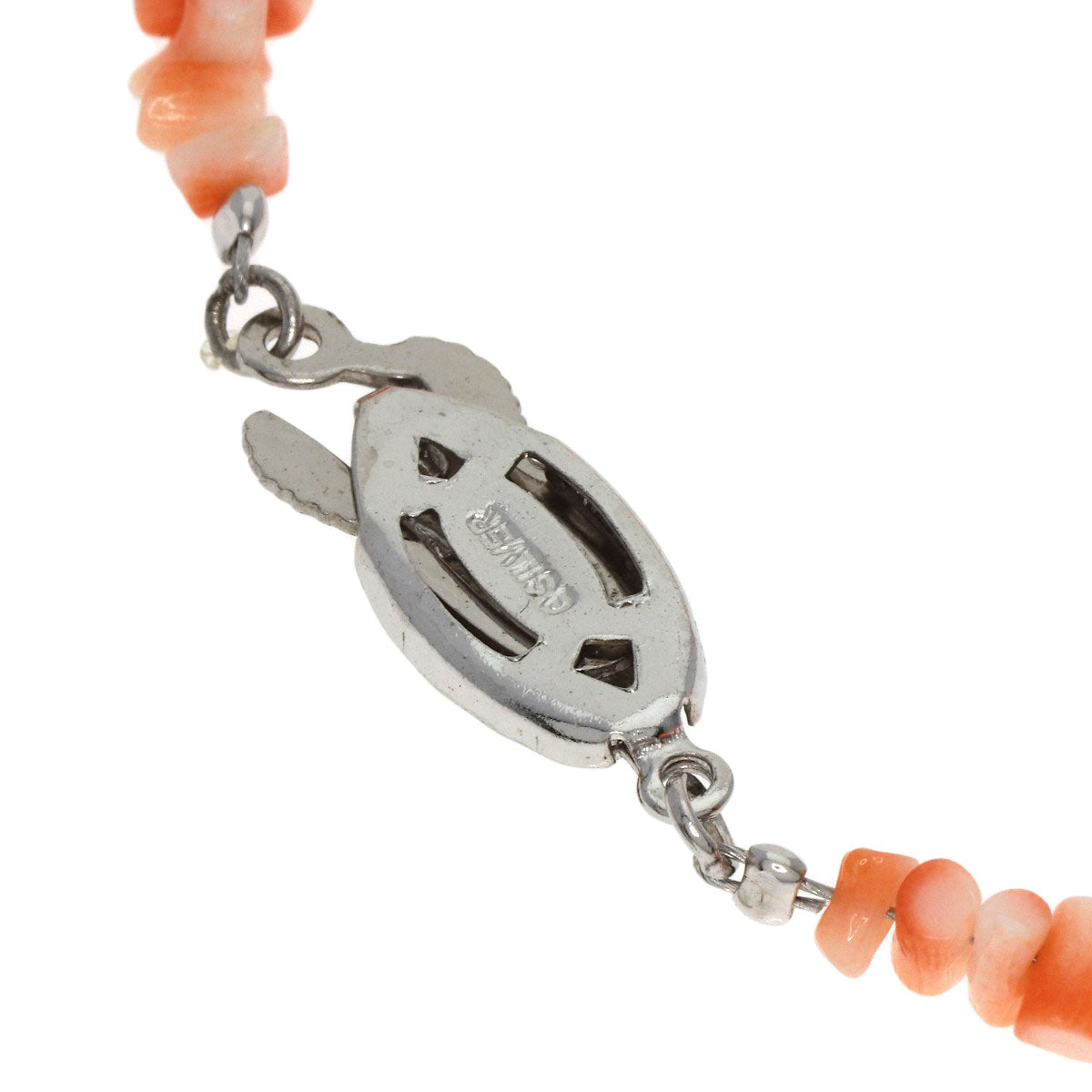 SELECT JEWELRY セレクトジュエリー 珊瑚 サンゴ ネックレス SV レディース 中古