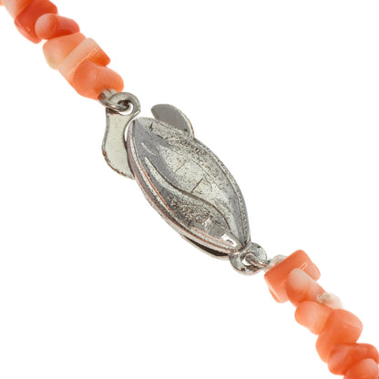SELECT JEWELRY セレクトジュエリー 珊瑚 サンゴ ネックレス SV レディース 中古