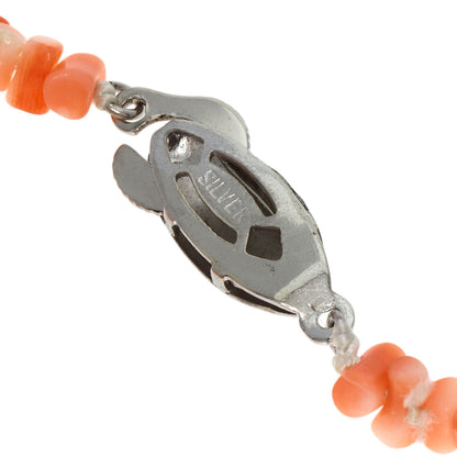SELECT JEWELRY セレクトジュエリー 珊瑚 サンゴ ネックレス SV レディース 中古