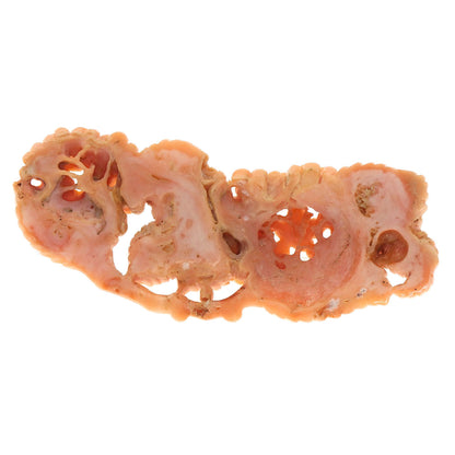 SELECT JEWELRY セレクトジュエリー 珊瑚 サンゴ 彫刻 アジサイ柄 ルース レディース 中古