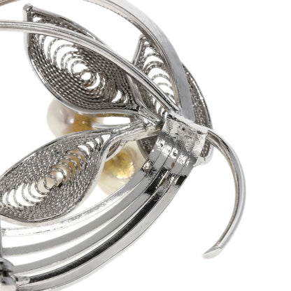 SELECT JEWELRY セレクトジュエリー アコヤパール 真珠 ブローチ 金属製 レディース 中古