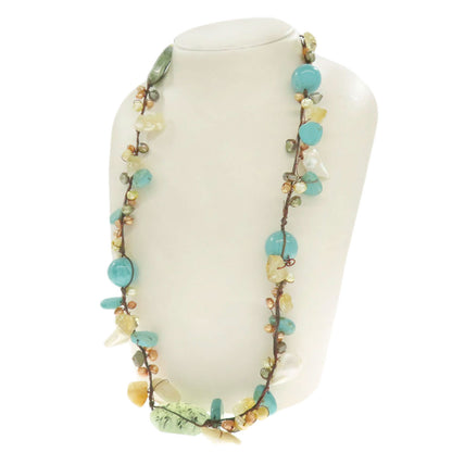 SELECT JEWELRY セレクトジュエリー 天然マグネサイト ネックレス 金属製 レディース 中古