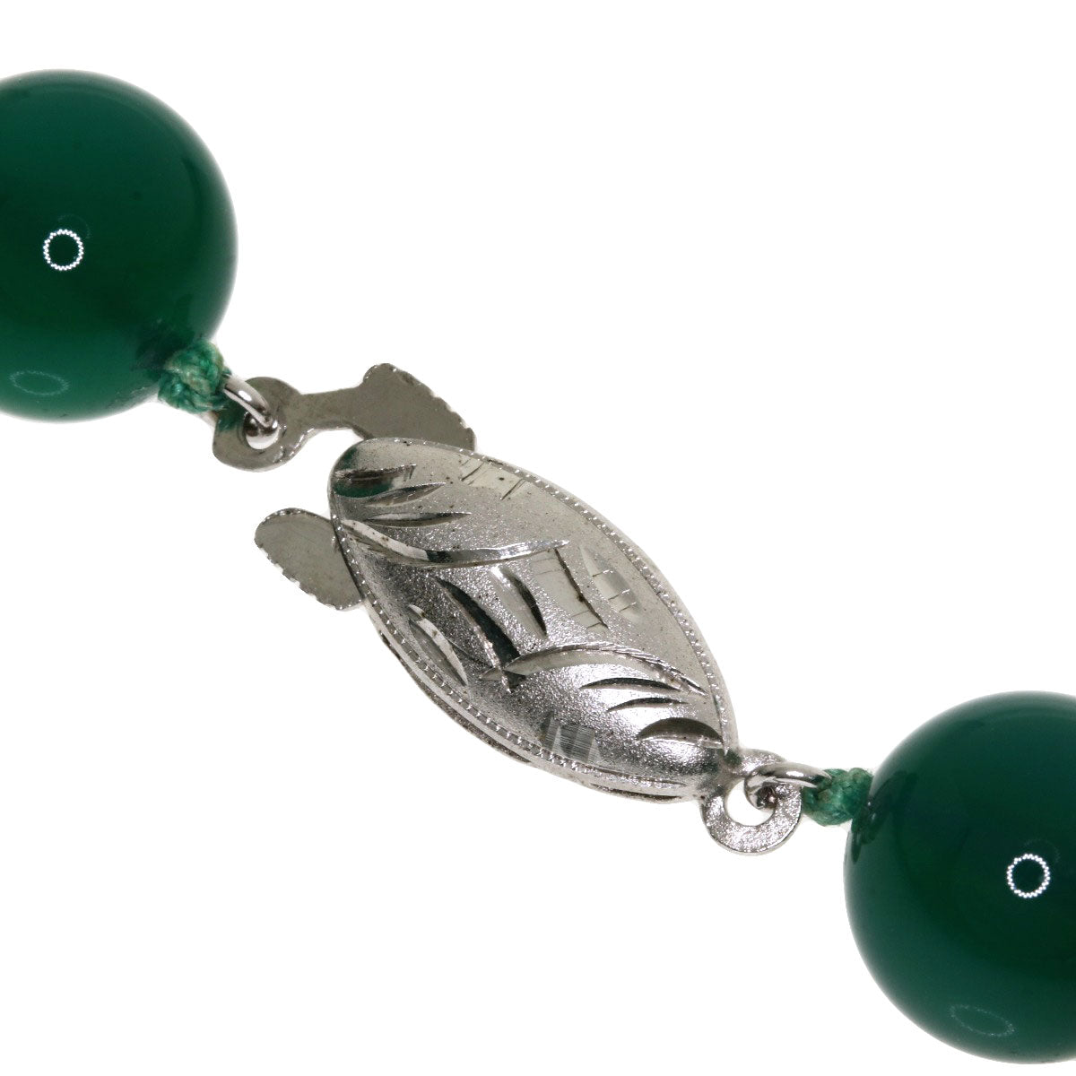 SELECT JEWELRY セレクトジュエリー カラーストーン グリーン ネックレス SV レディース 中古