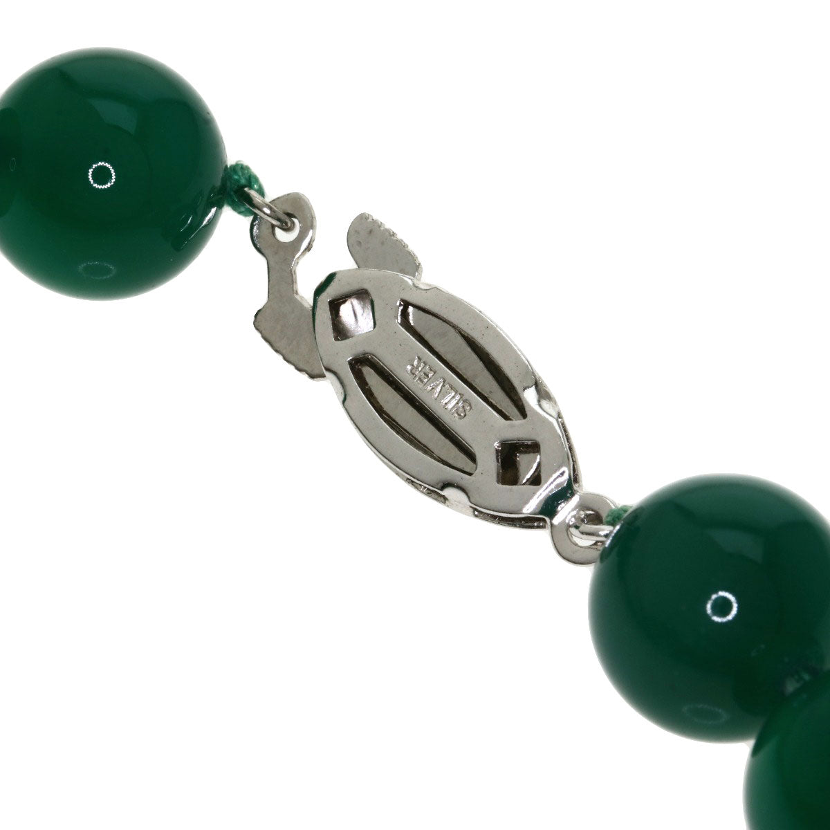 SELECT JEWELRY セレクトジュエリー カラーストーン グリーン ネックレス SV レディース 中古